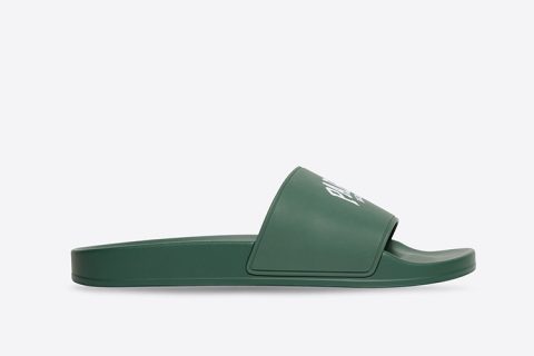 Balenciaga Pool PARIS Slippers Groen