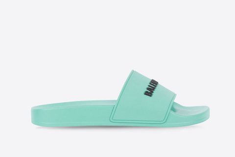 Balenciaga Pool Slippers Aqua groen