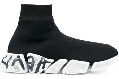 Balenciaga Speed Trainers 2.0 Graffiti Recycled Zwart