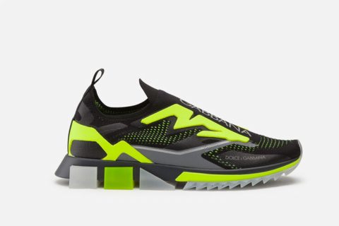 Dolce & Gabbana Sorrento Sneaker Zwart-Limegroen