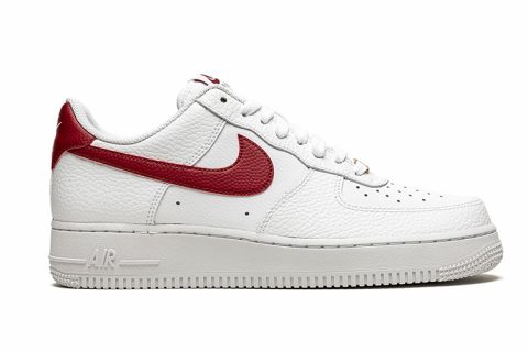 Nike Air Force 1 Low '07 Sneakers Wit-Rood