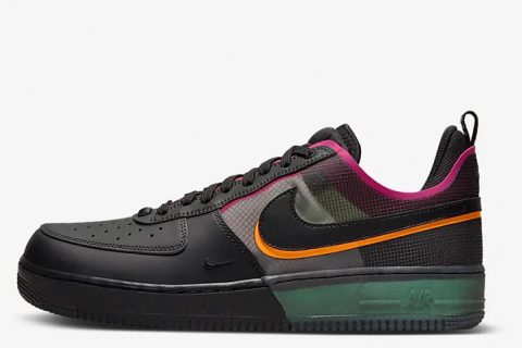 Nike Air Force 1 Low React Sneakers Zwart