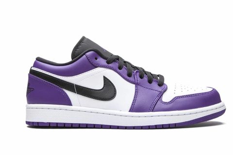Nike air jordan low 1 dames sneakers - paars/wit