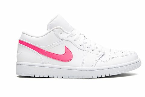 Nike air jordan low 1 dames sneakers - wit/roze