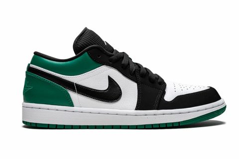Nike Air Jordan 1 Low Sneakers Groen-Zwart