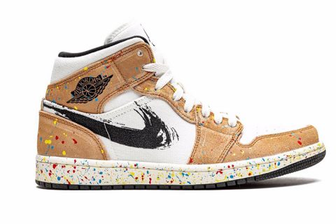 Nike Air Jordan 1 Mid Brushstoke Sneakers