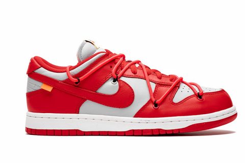 Nike Dunk Low X Off White Sneakers Rood