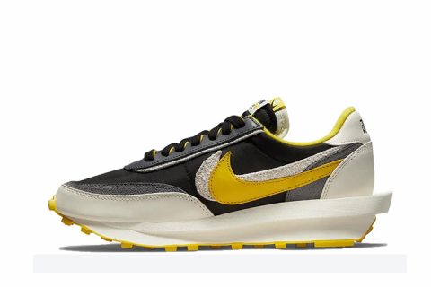 Nike x Sacai x Fragments LD Waffle Sneakers Zwart-Geel