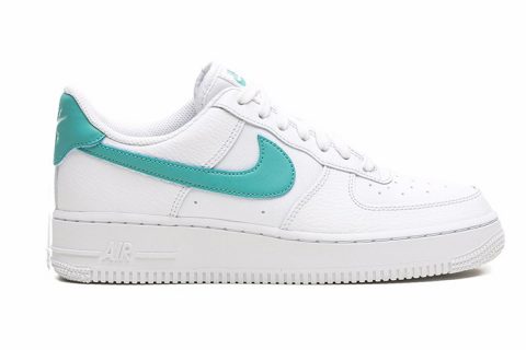 Nike air force 1 07 dames sneakers wit/aquablauw
