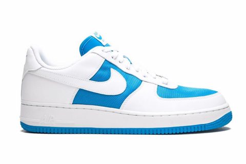 Nike air force 1 07 dames sneakers wit/blauw