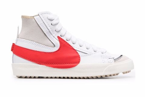 Nike Blazer Mid 77 Jumbo Sneakers Wit-Rood