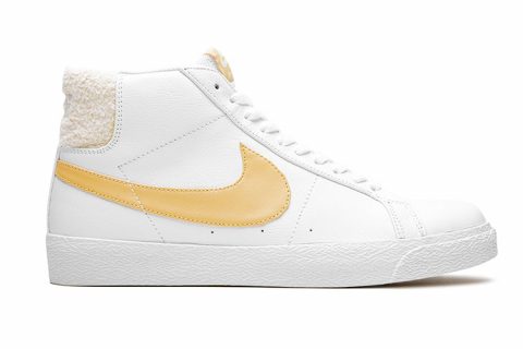 Nike SB Blazer Mid Sneakers Wit-Geel
