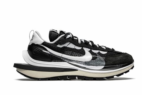 Nike x Sacai x Fragments LD Waffle Sneakers Zwart-Wit