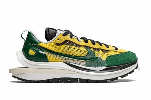 Nike x Sacai x Fragments LD Waffle Sneakers Geel-Groen