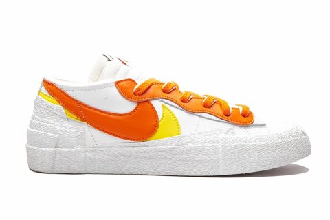 Nike X Kwas X Sacai Blazer Low Sneakers Wit-Oranje