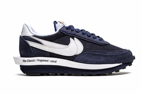 Nike x Sacai x Fragments LD Waffle Sneakers Donkerblauw