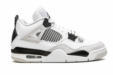 Nike Air Jordan 4 Retro Military Black White Sneakers