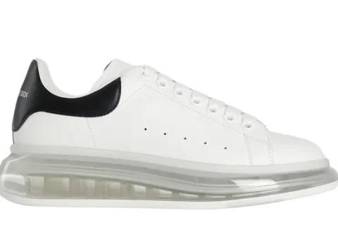 Alexander McQueen Oversized Clear Sole Sneakers Wit-Zwart