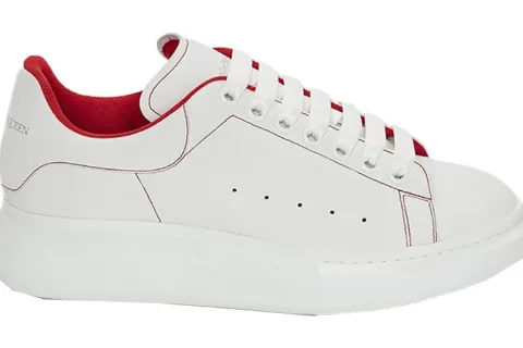 Alexander McQueen Oversized Sneakers Wit-Rood