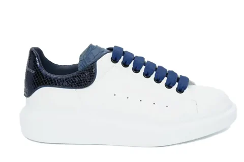 Alexander McQueen Oversized Python Sneakers Wit-Blauw