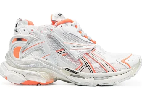Balenciaga Runner Sneakers Wit-Oranje