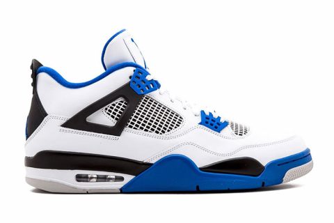 Nike Air Jordan 4 Retro Sneakers Wit-Blauw