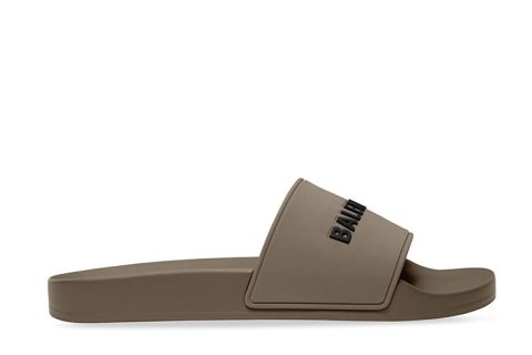 Balenciaga Pool Slippers Donkerbruin