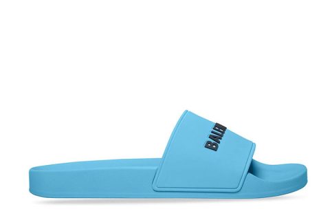 Balenciaga Pool Slippers Lichtblauw