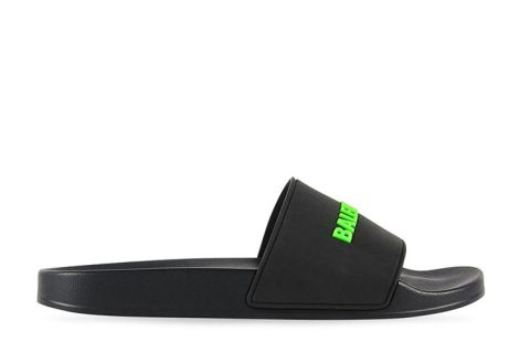 Balenciaga Pool Slippers Zwart-Groen