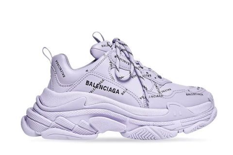 Balenciaga Triple S Allover Logo Lila
