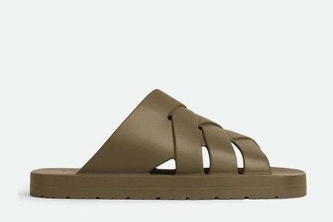 Bottega Veneta Flintston heren slippers – kakigroen