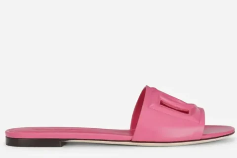 Dolce & Gabbana Bianca Slippers Donkerroze