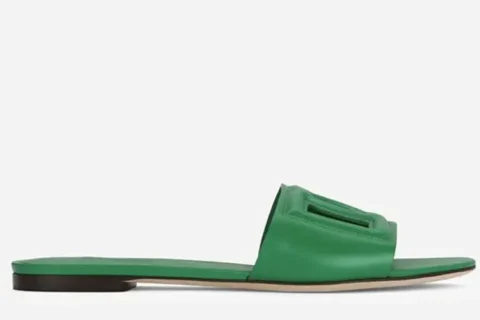 Dolce & Gabbana Bianca Slippers Groen
