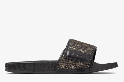 Jimmy Choo Fitz Slippers Zwart