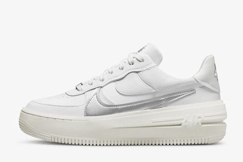 Nike Air Force 1 Low PLT.AF.ORM. Dames Sneakers – wit/zilver