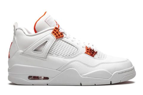 Nike Air Jordan 4 Retro Metallic Orange Sneakers