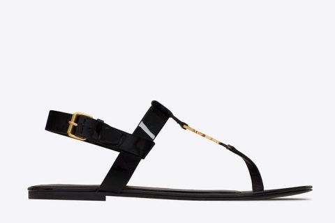 Yves Saint Laurent Cassandre Heren Sandalen – Zwart