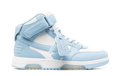 Off-White Out Of OOO Mid Sneaker Lichtblauw