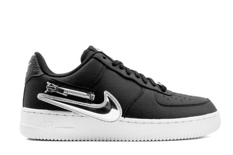 Nike Air Force 1 Low 1 07 Zip Swoosh Sneakers Zwart-Zilver