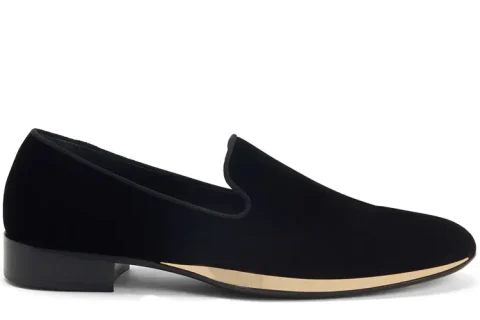 Giuseppe Zanotti Gz-Flash Instappers Fluweel Zwart Giuseppe Zanotti Gz-Flash Instappers Fluweel Zwart
