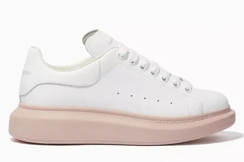 Alexander Mcqueen Oversized Sneakers Wit-Roze