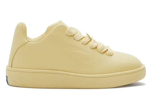 Burberry Leather Box Sneakers Lichtgeel