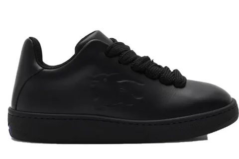 Burberry Leather Box Sneakers Zwart