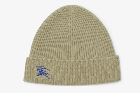 Burberry Geribbelde Beanie Muts Jager Burberry Geribbelde Beanie Muts Jager