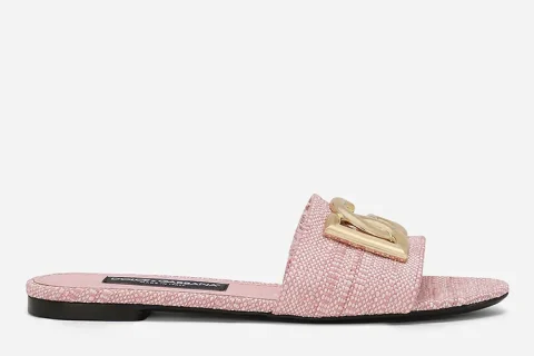 Dolce & Gabbana Bianca Slippers Lichtroze