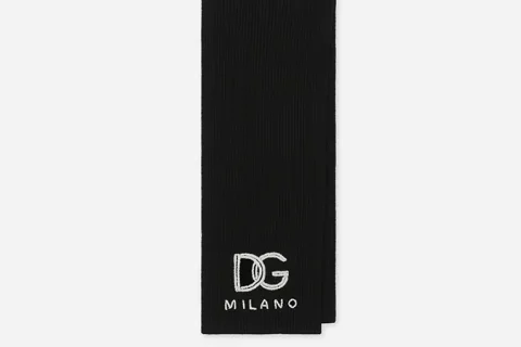 Dolce & Gabbana Fishersman Rib Sjaal Zwart Dolce & Gabbana Fishersman Rib Sjaal Zwart
