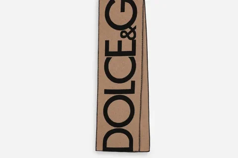 Dolce & Gabbana Jacquard Sjaal Beige Dolce & Gabbana Jacquard Sjaal Beige