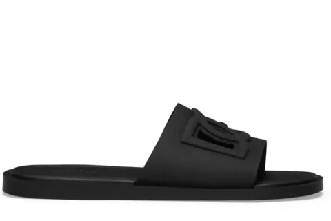 Dolce & Gabbana Slippers Black on Black