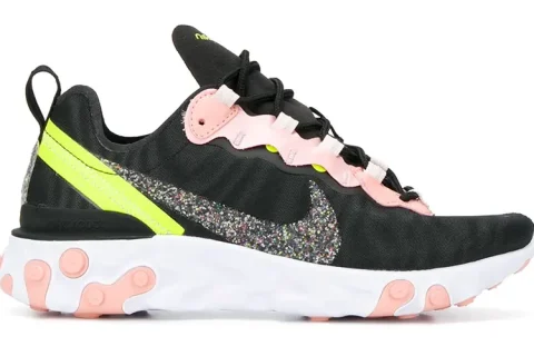 Nike React Element 55 PRM Sneakers Zwart-Roze