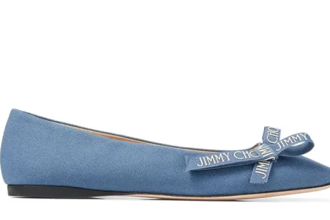 Jimmy Choo Viva Ballerina Blauw Jimmy Choo Viva Ballerina Blauw